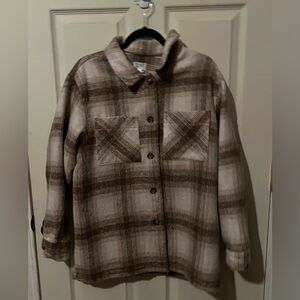 Time and Tru Checkered Knit Jacket